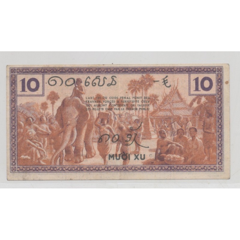 Indochine - 10 Cents - ND 1939 - TTB+