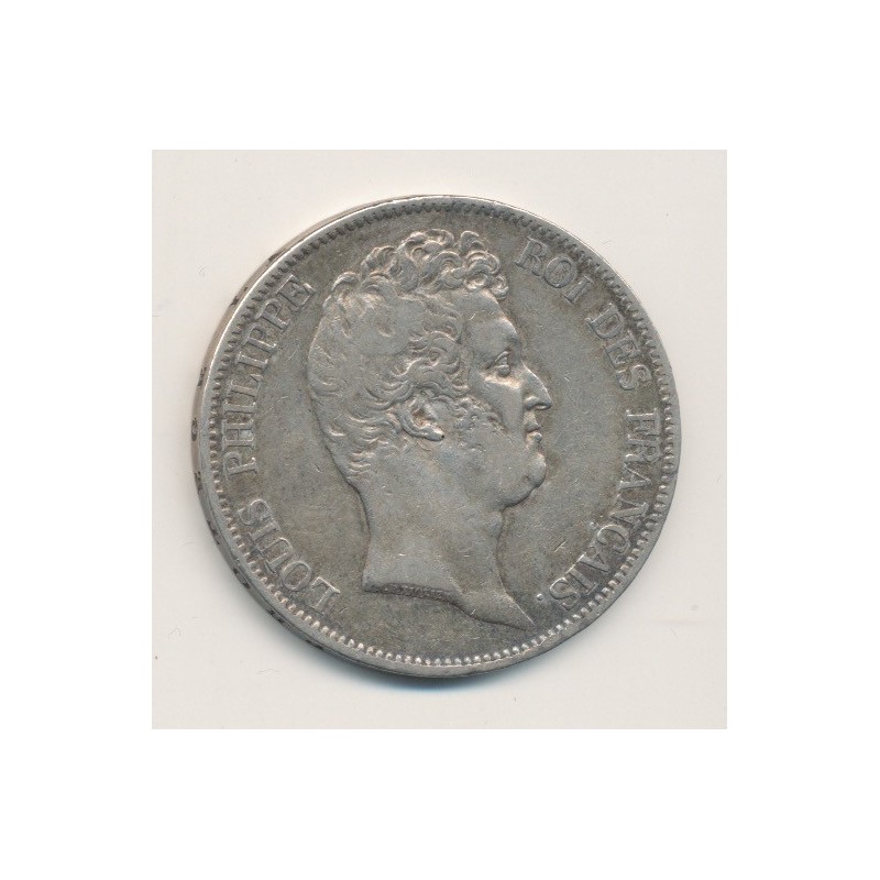 5 Francs Louis Philippe sans le I - 1830 A Paris - Tranche en creux