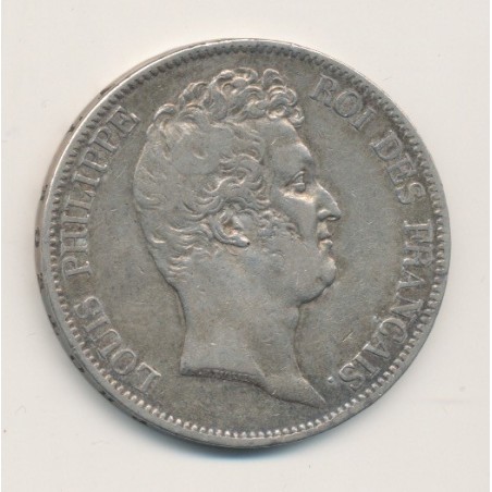 5 Francs Louis Philippe sans le I - 1830 A Paris - Tranche en creux