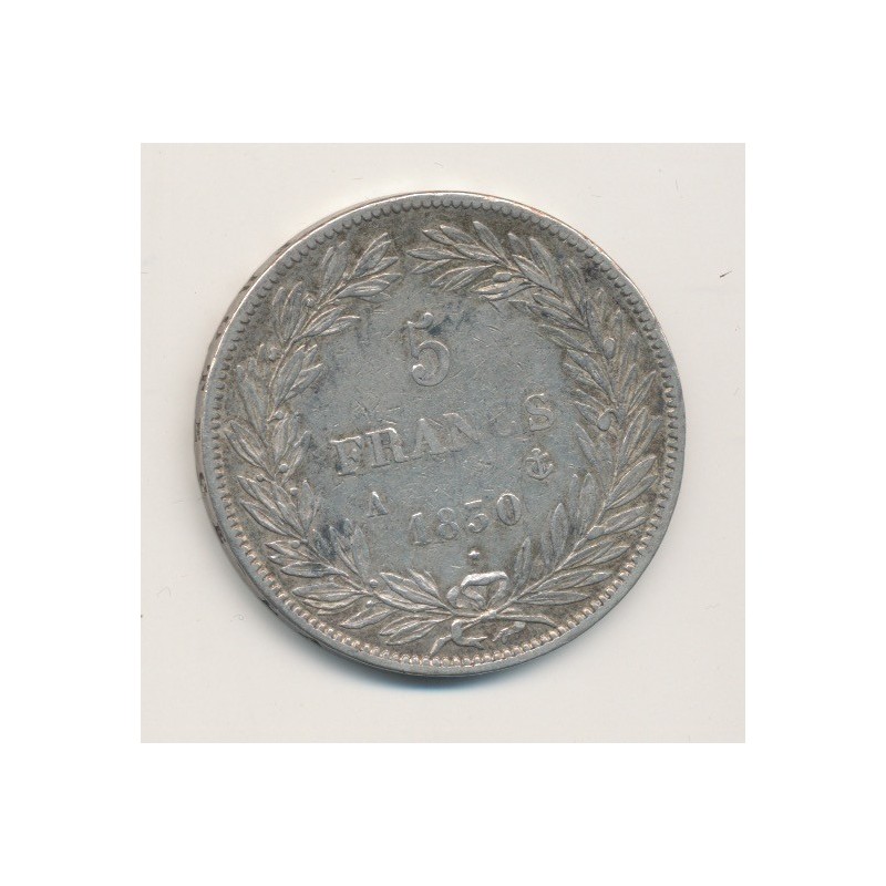 5 Francs Louis Philippe sans le I - 1830 A Paris - Tranche en creux
