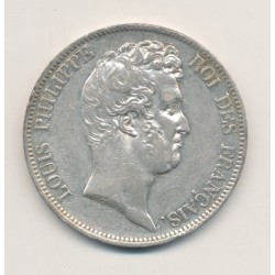 5 Francs Louis Philippe sans le I - 1830 A Paris - Tranche en creux