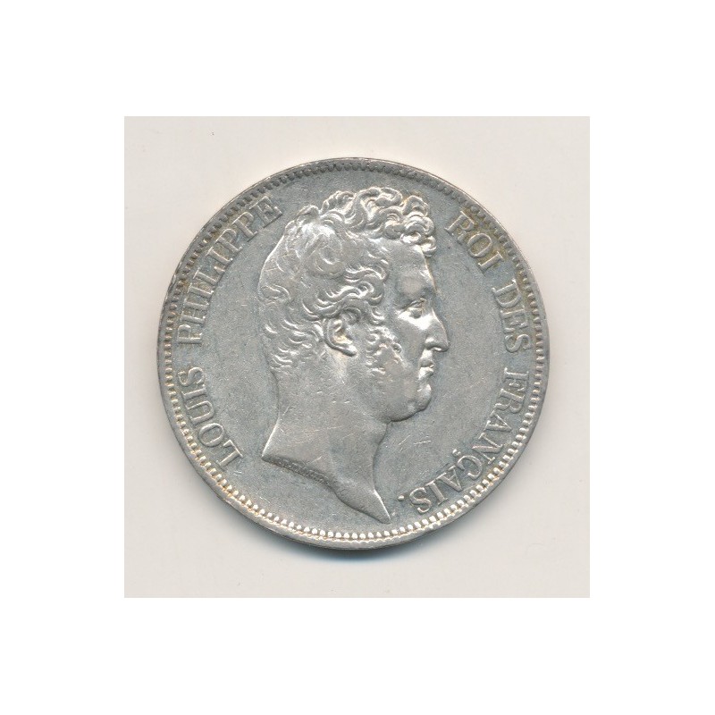 5 Francs Louis Philippe sans le I - 1830 A Paris - Tranche en creux