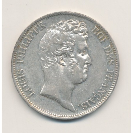 5 Francs Louis Philippe sans le I - 1830 A Paris - Tranche en creux