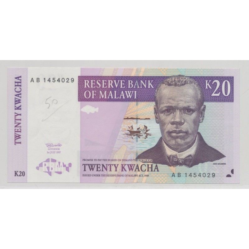 Malawi - 20 Kwacha 1997 - SPL+
