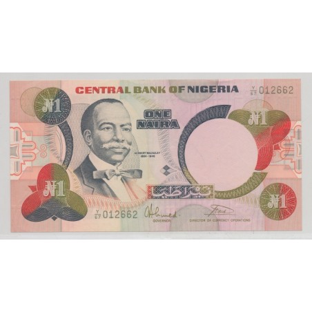 Nigéria - 1 Naira - ND 1984-2000 - TTB