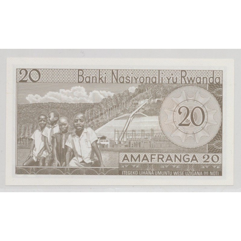 Rwanda - 20 Francs - 1.01.1976 - Neuf