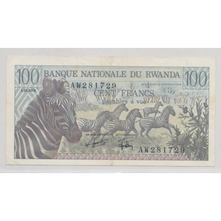 Rwanda - 100 Francs - 1.01.1978 - SUP