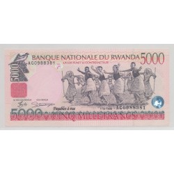 Rwanda - 5000 Francs - 1.12.1998 - Neuf