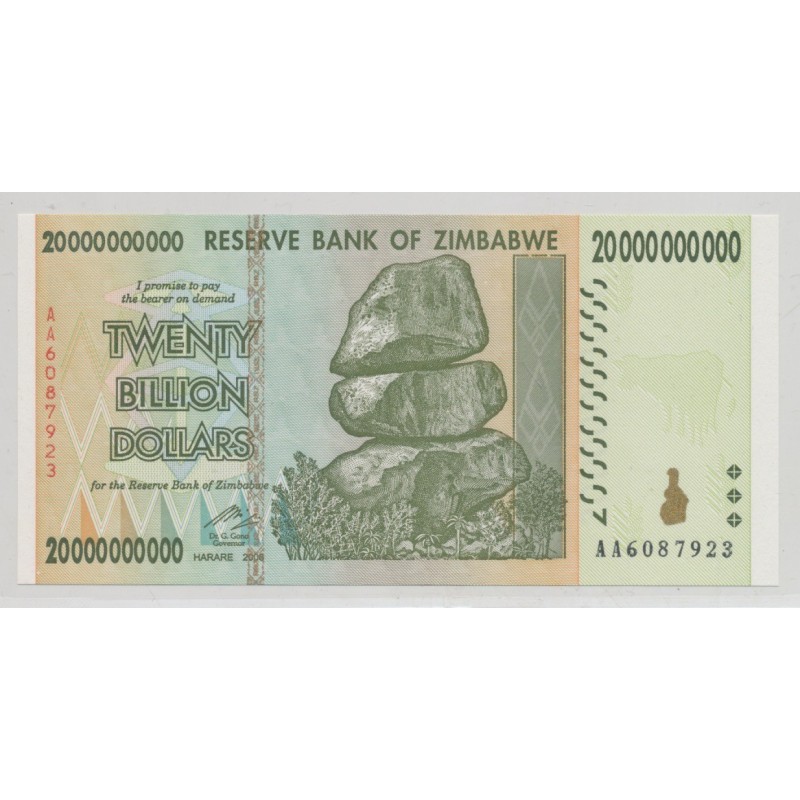 Zimbabwe - 20 Billion dollar - 2008 - Neuf