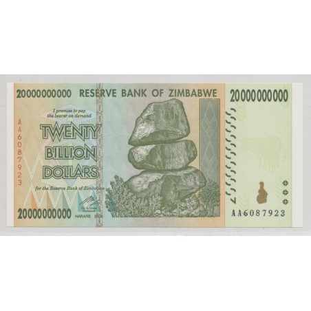 Zimbabwe - 20 Billion dollar - 2008 - Neuf