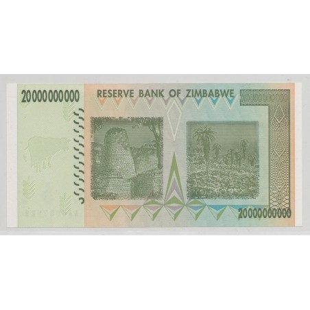 Zimbabwe - 20 Billion dollar - 2008 - Neuf