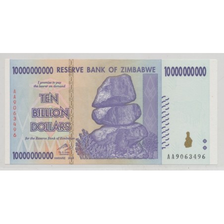 Zimbabwe - 10 Billion dollar - 2008 - Neuf