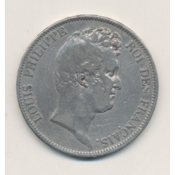 5 Francs Louis Philippe sans le I - 1830 A Paris - Tranche en relief