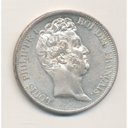 5 Francs Louis Philippe I - 1830 A Paris - Tranche en creux