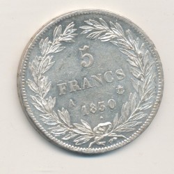 5 Francs Louis Philippe I - 1830 A Paris - Tranche en creux 2