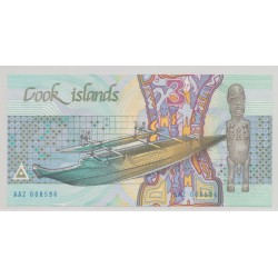 Iles cook - 3 Dollars 1987 - Neuf 2