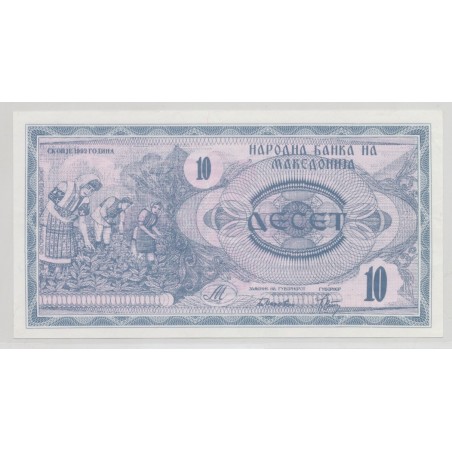 Macédoine - 10 Dinars 1992 - Neuf