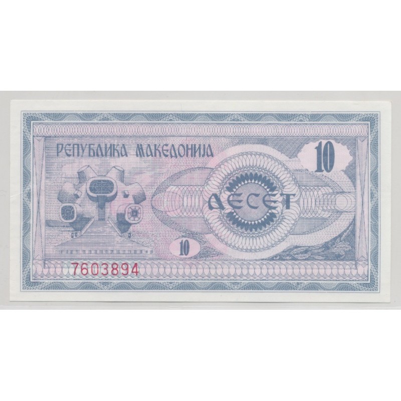 Macédoine - 10 Dinars 1992 - Neuf
