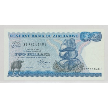 Zimbabwe - 2 dollars 1983 - Neuf