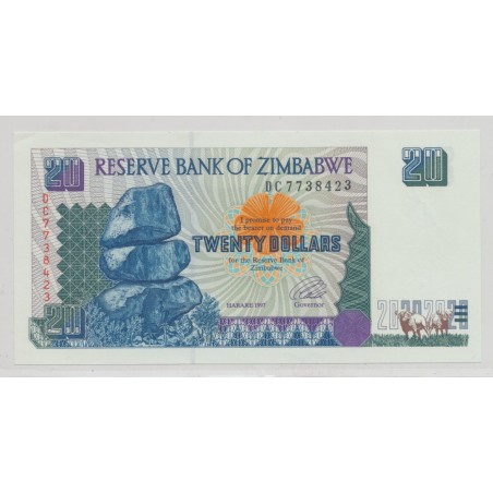 Zimbabwe - 20 dollars 1997 - Neuf