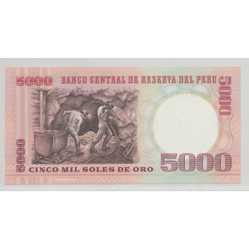Pérou - 5000 soles de oro - 1985 - Neuf