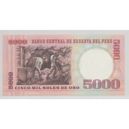 Pérou - 5000 soles de oro - 1985 - Neuf
