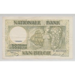 Belgique - 50 Francs-10 Belgas - 22.03.1947 - TTB 2