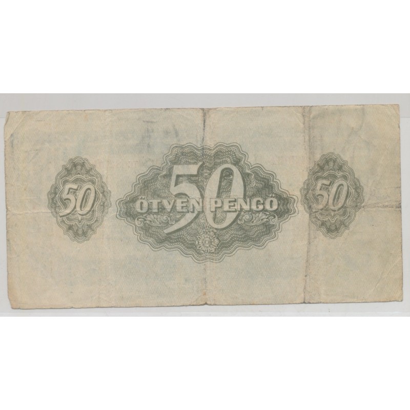 Hongrie - 50 Pengo 1944 - sous occupation Russe - TB