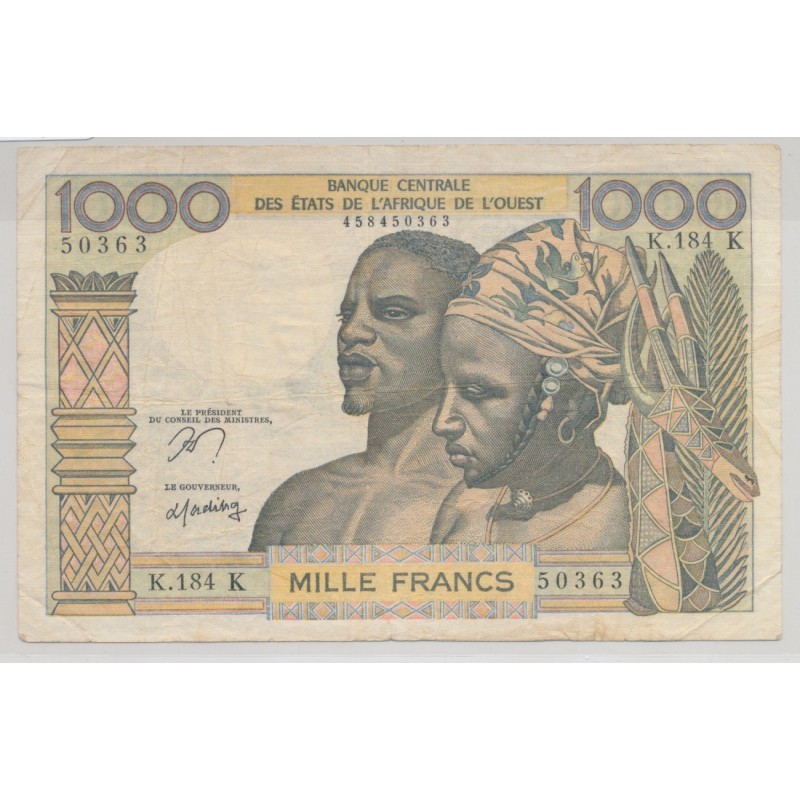 Afrique de l'ouest - 1000 Francs - K Sénégal - TB+