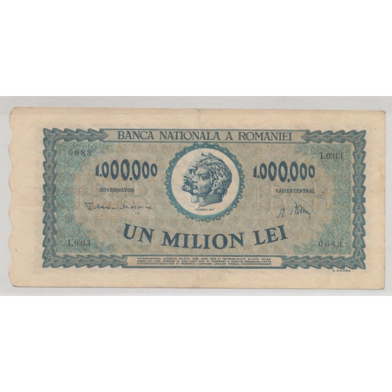 Roumanie - 1 million lei 1947 - TTB