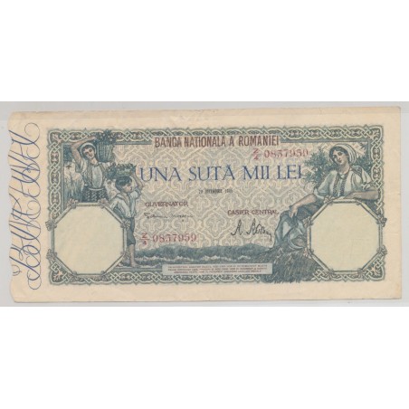 Roumanie - 100000 lei - 20.12.1946 - TTB+