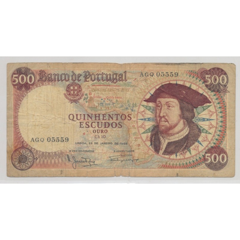 Portugal - 500 escudos - 25.01.1966 - TB