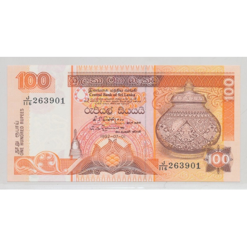 Sri Lanka - 100 Roupies 1992 - Neuf