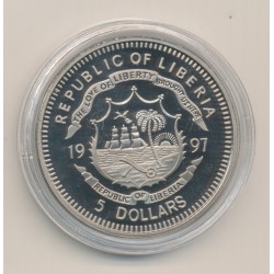 Libéria - 5 Dollars 1997 - Princesse Diana - cupro-nickel - FDC 2