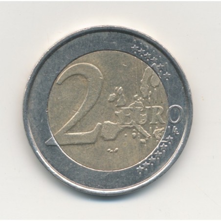 Monnaie Fautée - 2 Euro 2004 Belgique - surplus métal sur le front - TTB