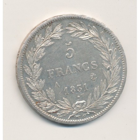 5 Francs Louis philippe I - 1831 A Paris - Tranche en relief