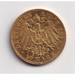 Allemagne - 10 mark 1893 A Berlin - Prusse - TTB 2