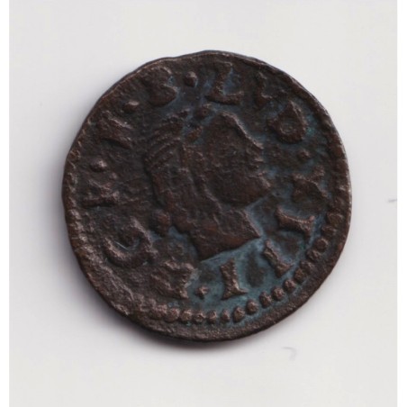 Louis XIII - Denier Cervera - Principauté Catalogne - TTB