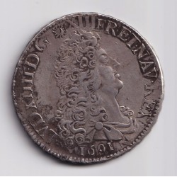 Louis XIV - Écu aux 8L - 1691 E Tours - 1er type - TTB