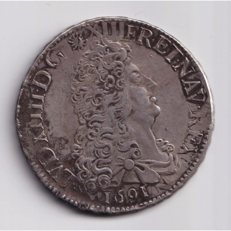 Louis XIV - Écu aux 8L - 1691 E Tours - 1er type - TTB