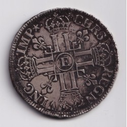 Louis XIV - Écu aux 8L - 1691 E Tours - 1er type - TTB 2