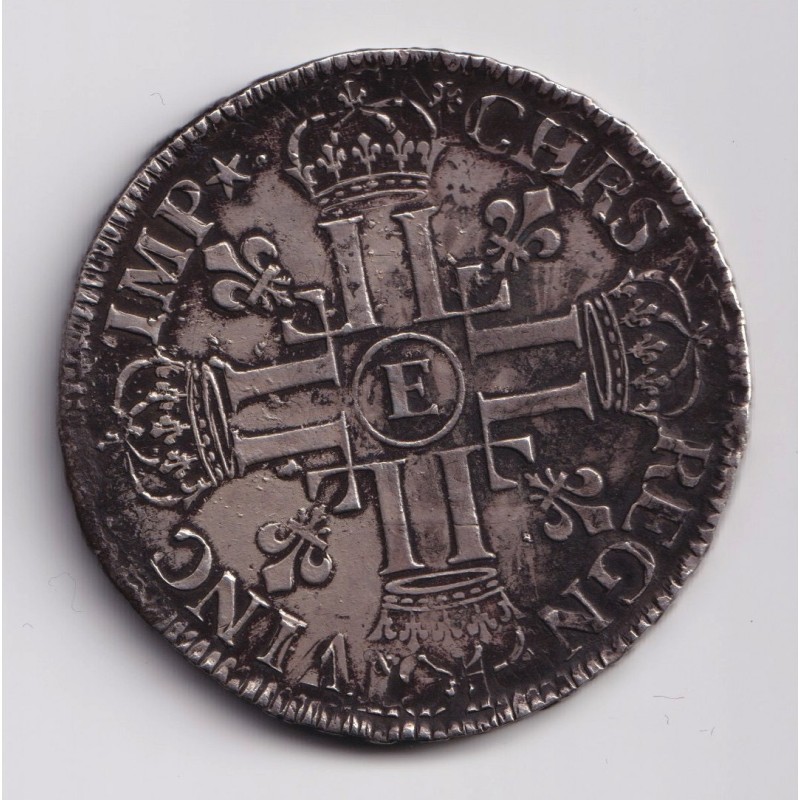 Louis XIV - Écu aux 8L - 1691 E Tours - 1er type - TTB