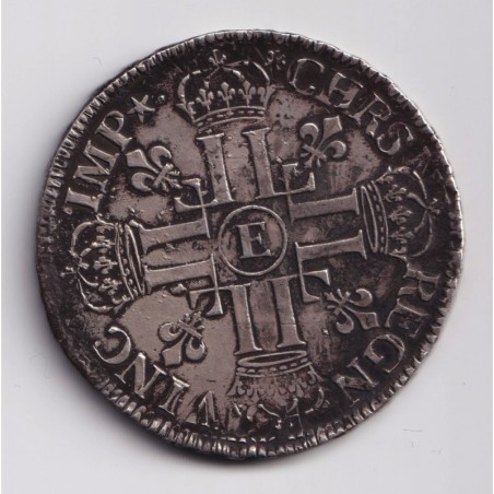 Louis XIV - Écu aux 8L - 1691 E Tours - 1er type - TTB