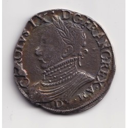 Charles IX - Teston 1575 D Lyon - argent - TTB/TTB+ 