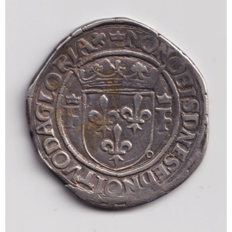François 1er - Teston - 14e Type Lyon - argent - TB+/TTB