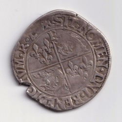 François 1er - Teston au dauphiné - 2e Type Romans - argent - TB 2