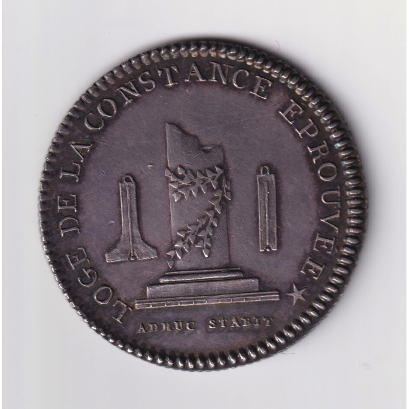 Jeton Maçonnique - Loge de la constance éprouvée - 1785 - argent - SUP+