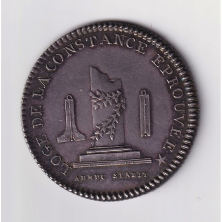 Jeton Maçonnique - Loge de la constance éprouvée - 1785 - argent - SUP+