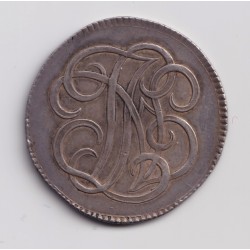 Jeton Maçonnique - Amitié de l'Orient de Paris - 1777 - Louis XVI - argent - TTB+ 2