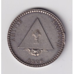 Jeton Maçonnique - Loge des frères unis - Orient de paris - 1806 - argent - TTB+ 2